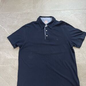 Brooks Brothers Navy Polo Shirt with Contrast Placket